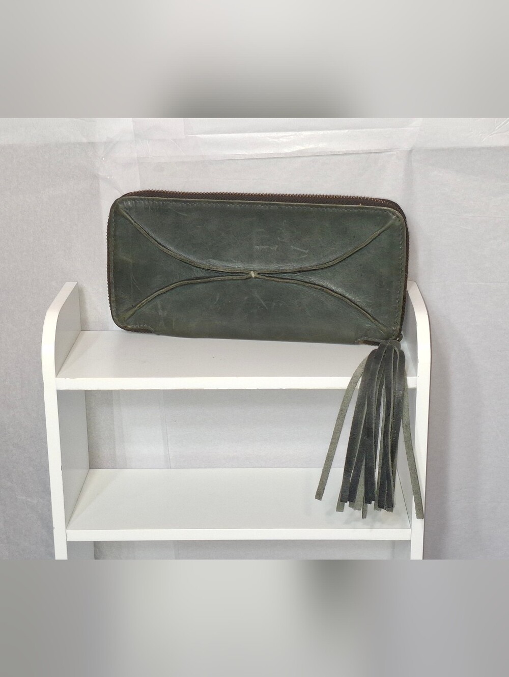 Lisa Leonard's "You Are Beautiful Leather Zip-Around Wallet Clutch